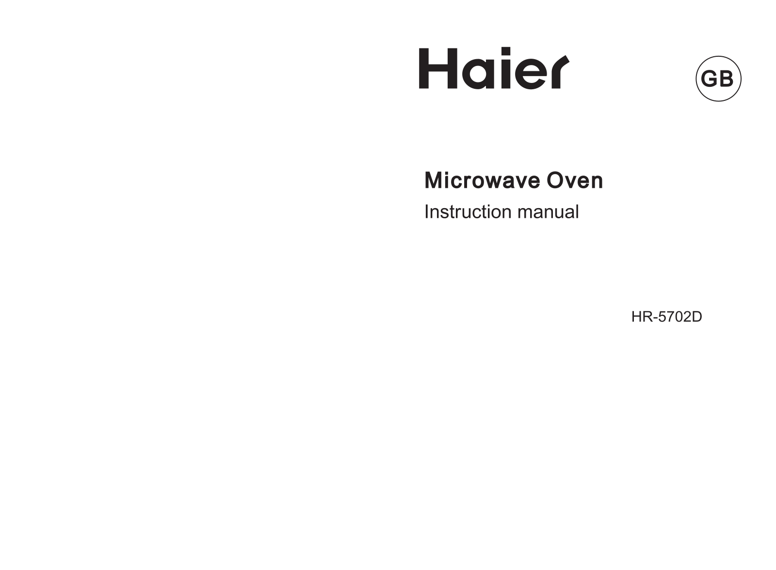 Haier HR-5702DSILVER User Manual