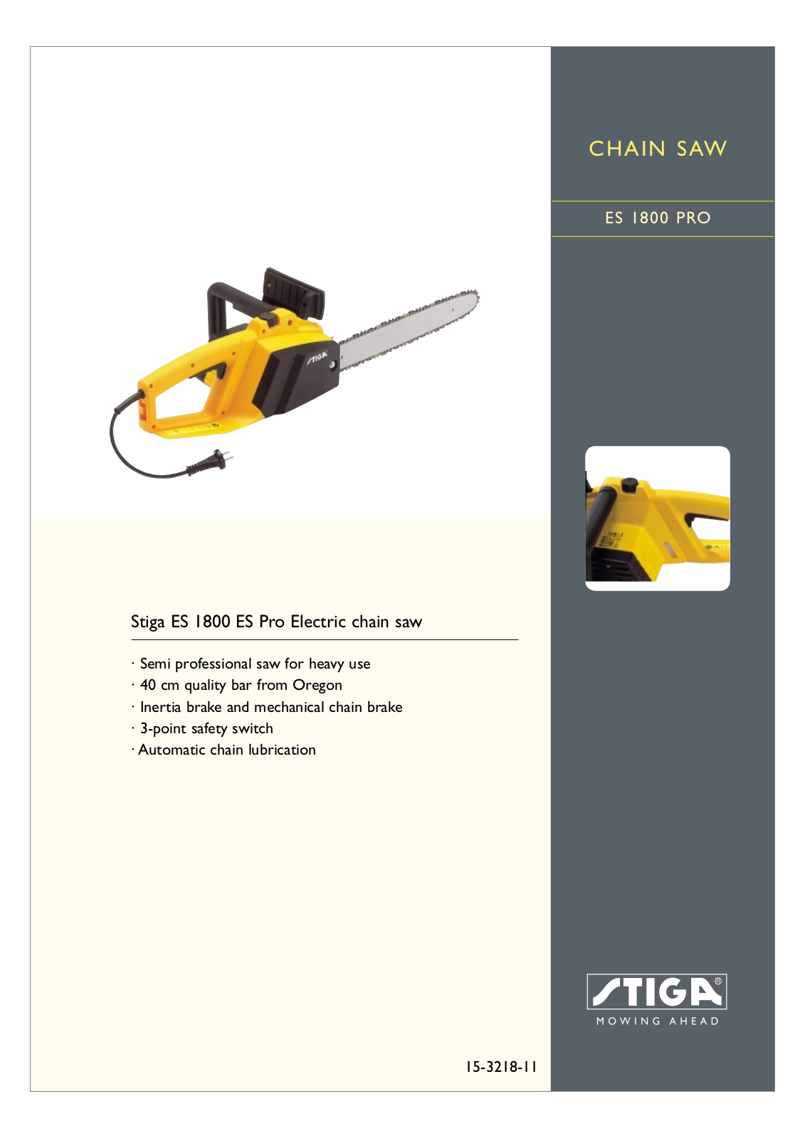 Stiga ES 1800 PRO User Manual