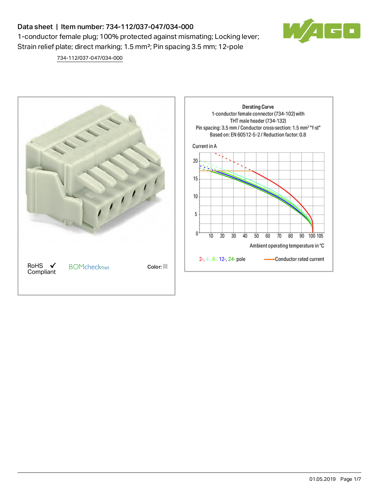 Wago 734-112/037-047/034-000 Data Sheet