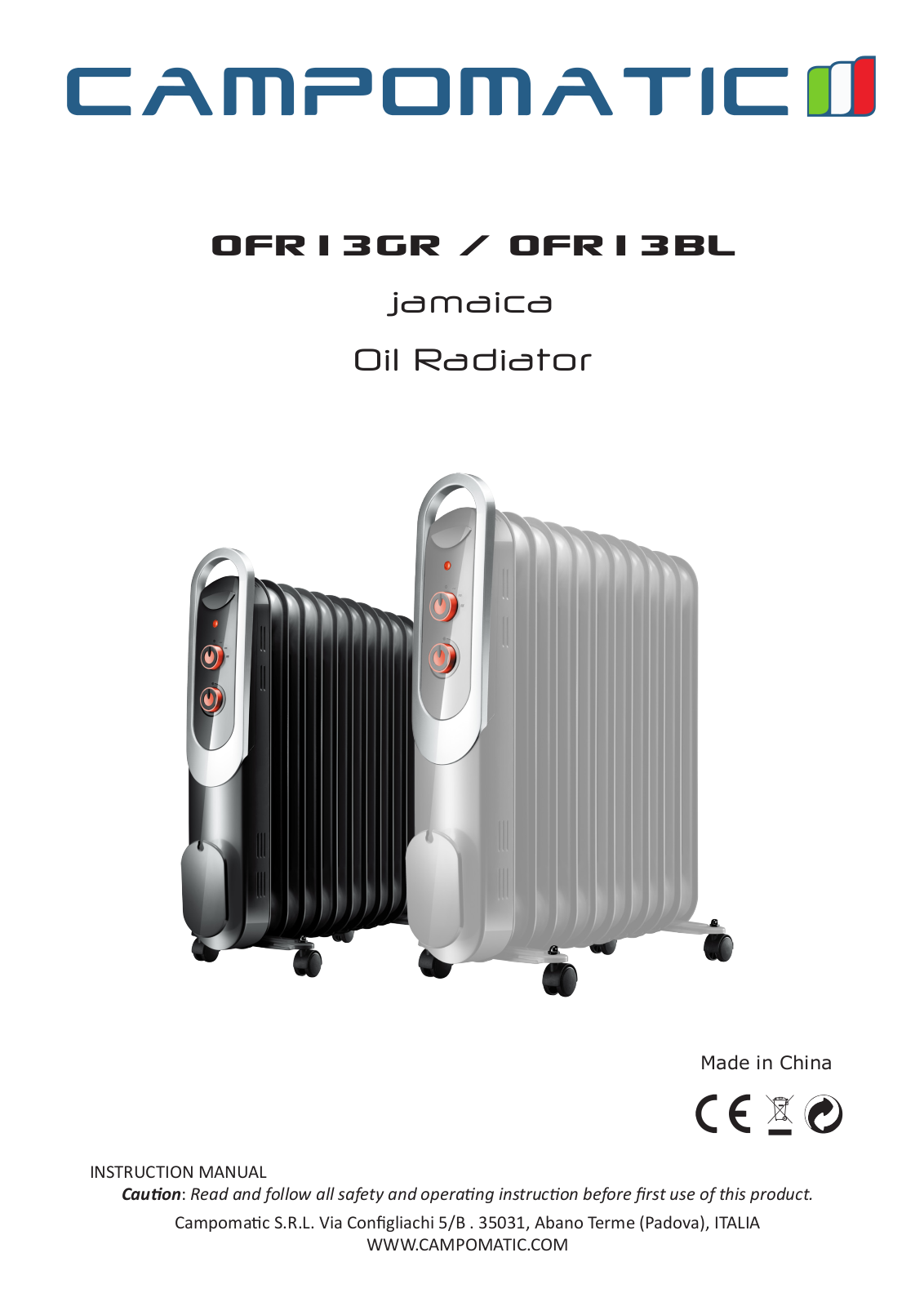 Campomatic OFR13BL User Manual