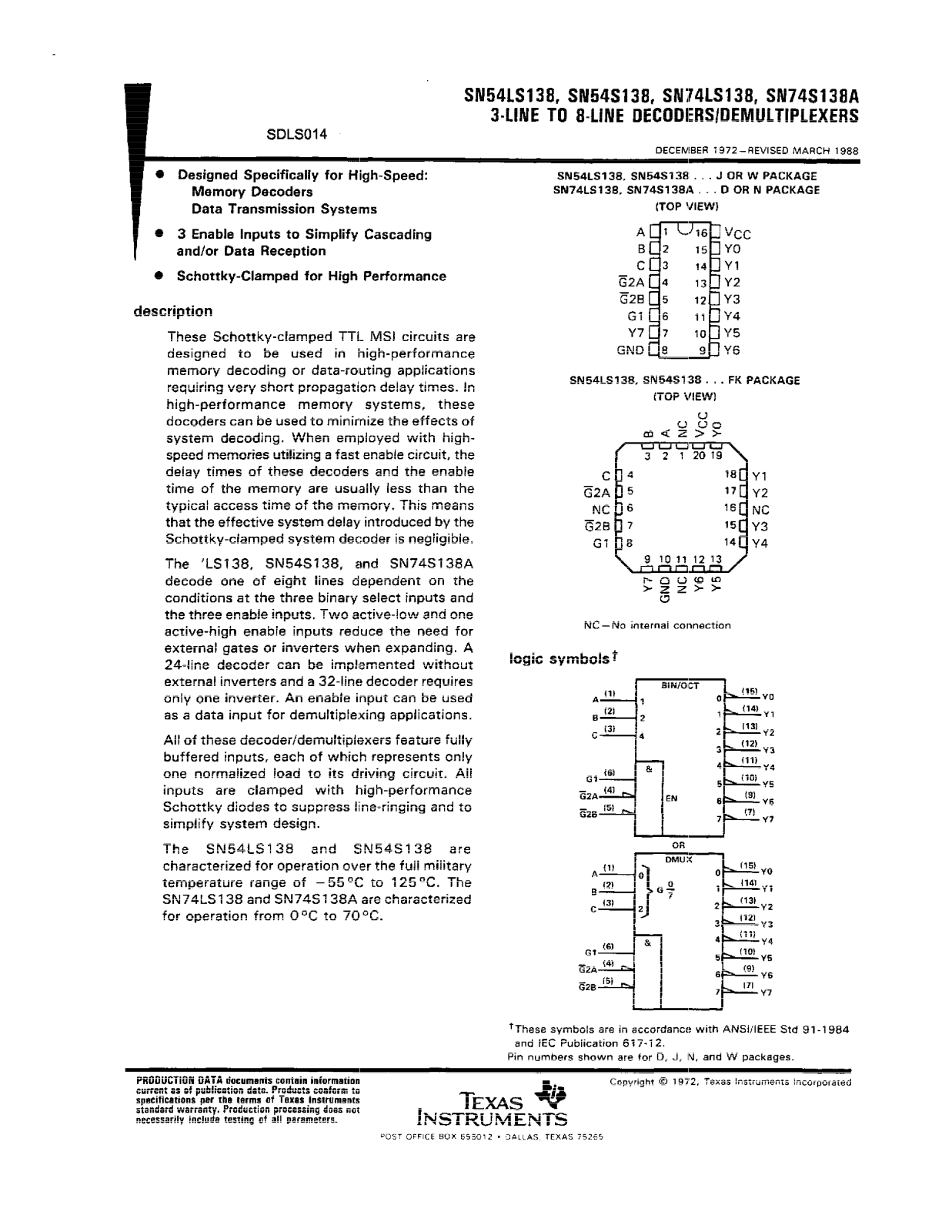 Datasheet JM38510-30701BFA, JM38510-30701B2A, JM38510-07701BFA, JM38510-07701BEA, JM38510-30701BEA Datasheet (Texas Instruments) - ManualMachine.com