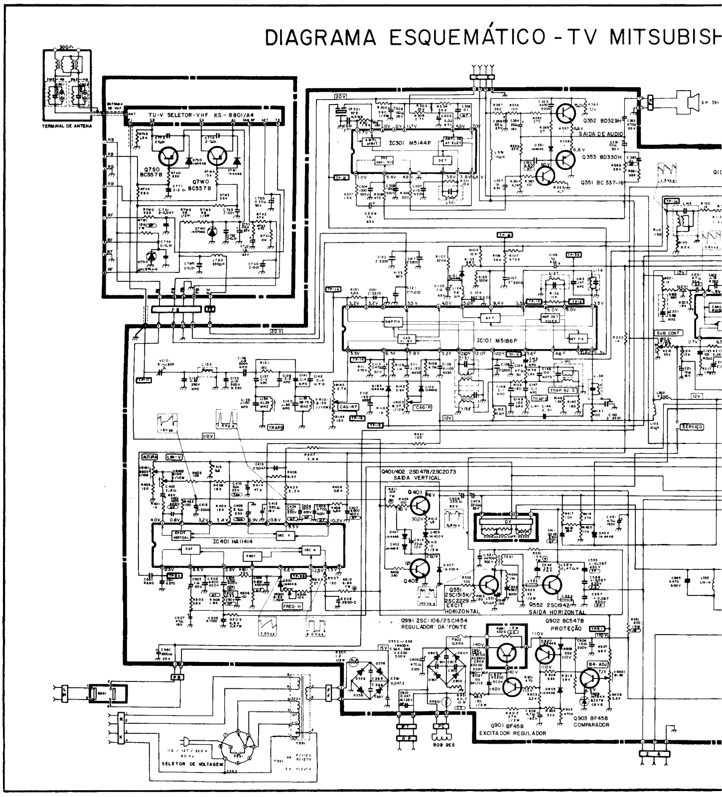 Mitsubishi TC2001Z Schematic