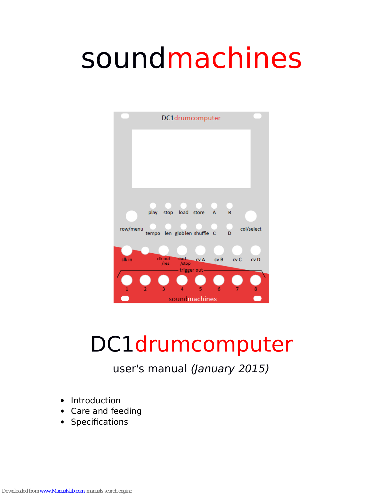 Soundmachines DC1drumcomputer User Manual - ManualMachine.com