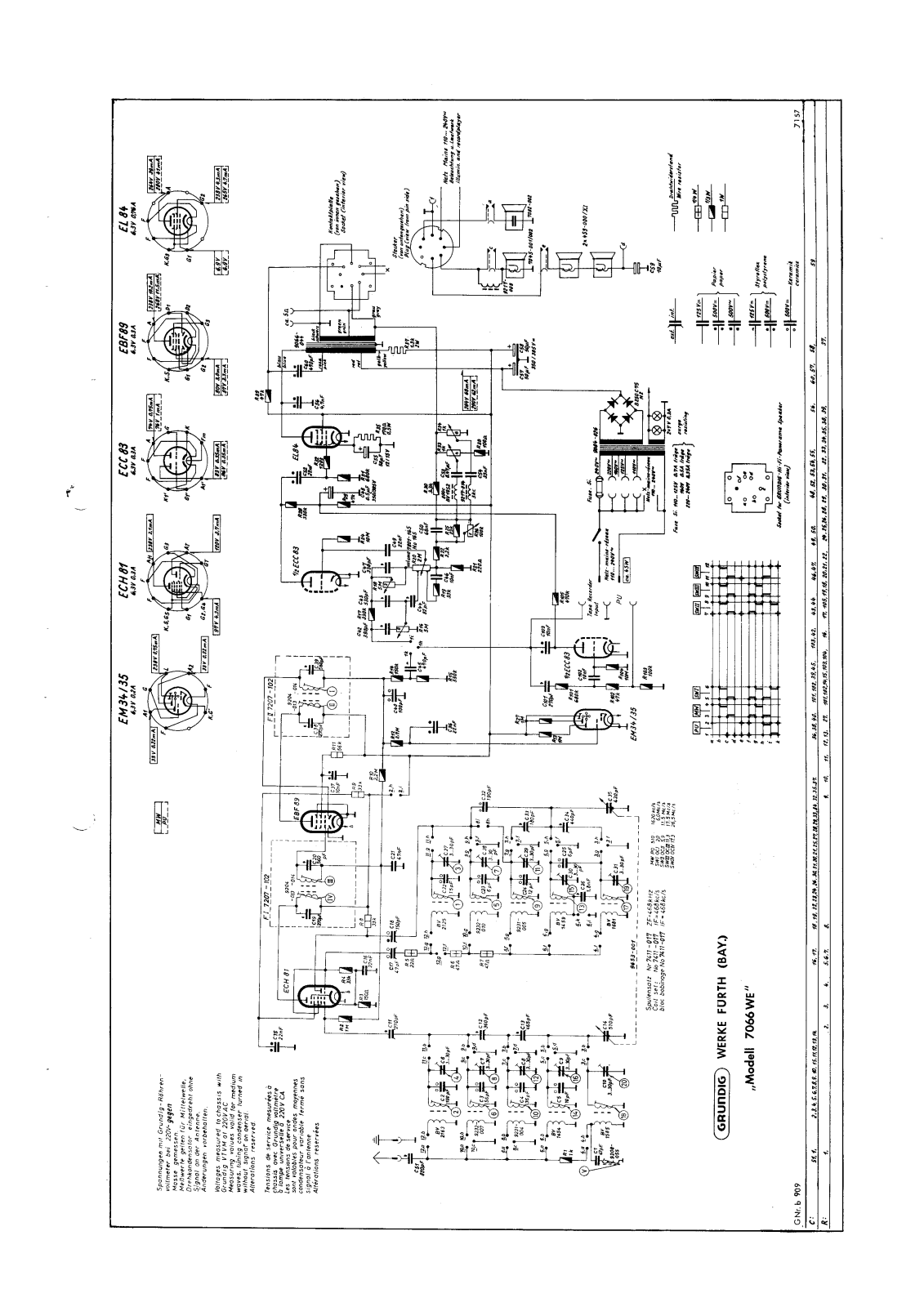 Grundig 7066-WE Schematic