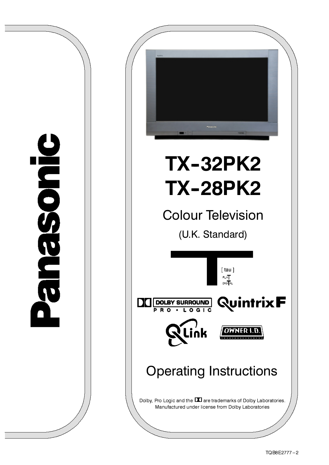 Panasonic TX-28PK2, TX-32PK2 User Manual