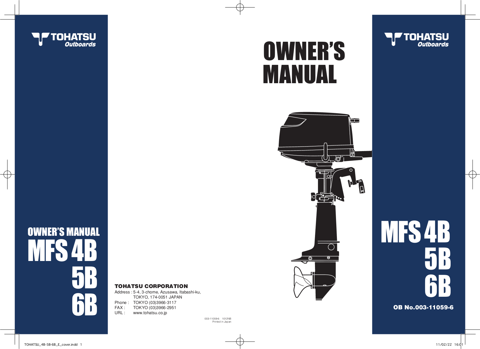 Tohatsu MFS 5B User Manual