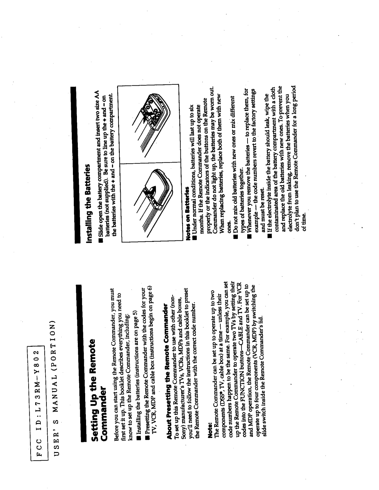 Sanwa Electronic Instrument Co RM Y802 User Manual