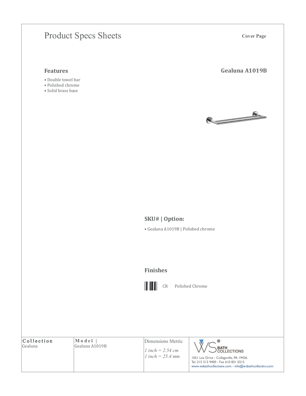 WS Bath Collections WSO3410 Specifications - ManualMachine.com