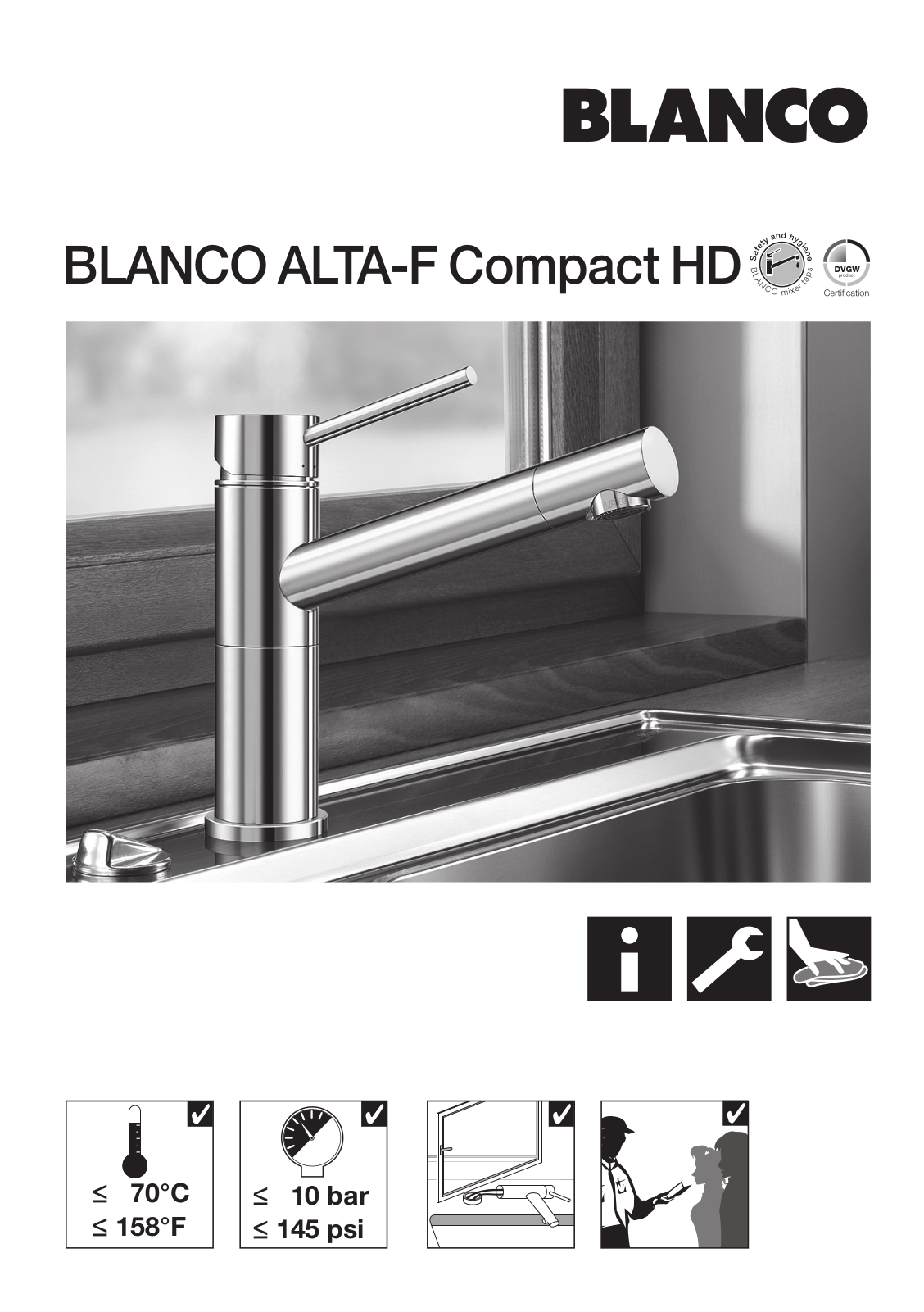 Blanco ALTA-F Compact HD Návod k použití - ManualMachine.com