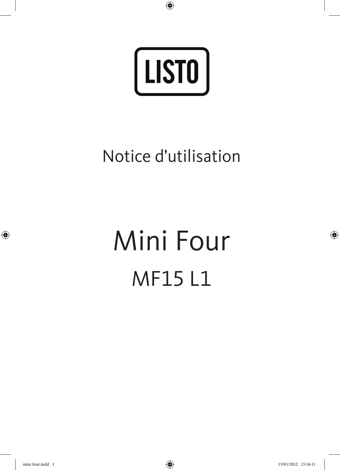 LISTO MF15 L1 User Manual