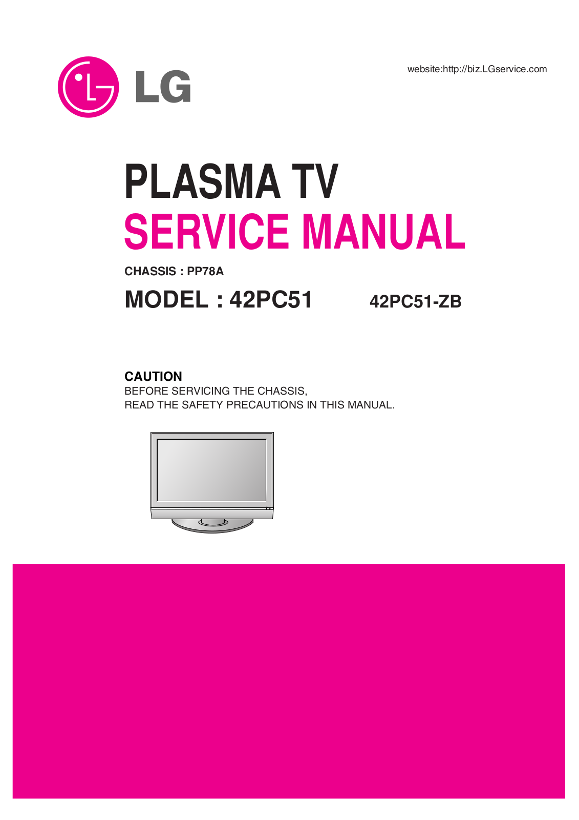 LG 42PC51, 42PC51-ZB Service Manual