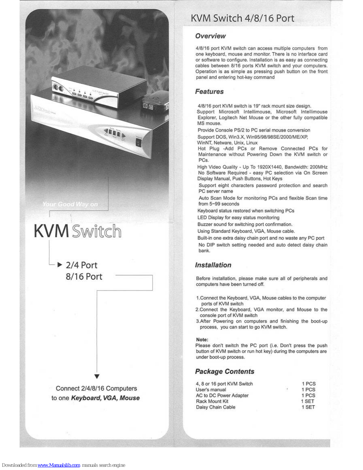 Gefen KS-16 User Manual