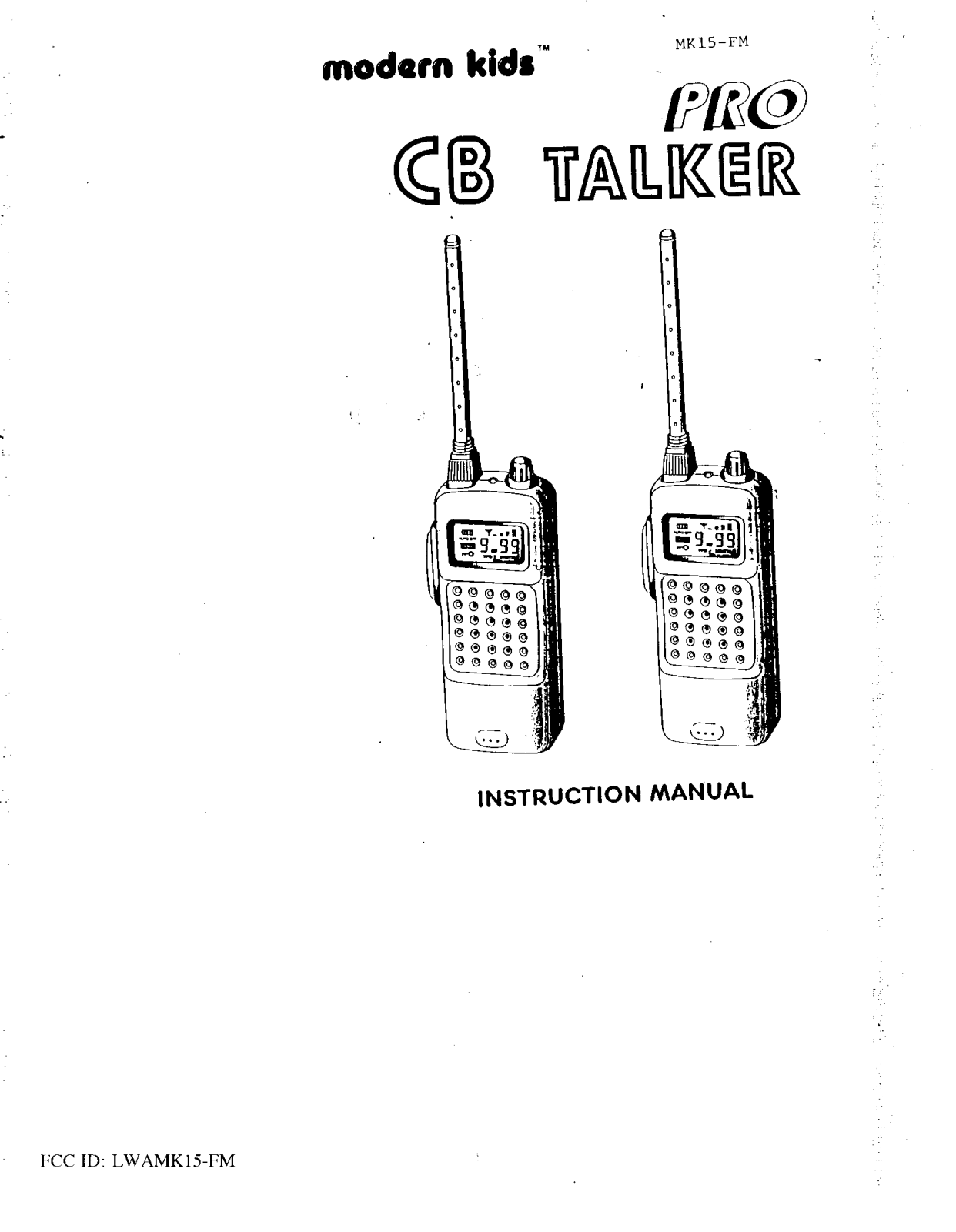 Regal MK15 FM User Manual