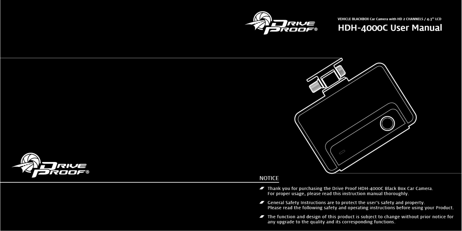 KJB HDH-4000C Quick User Guide