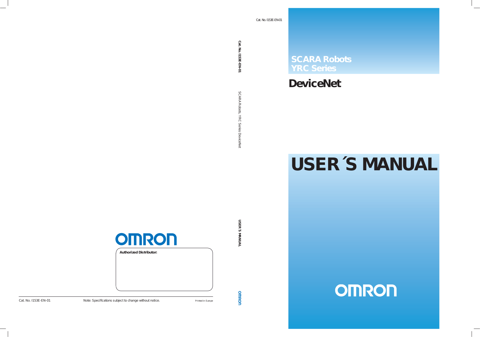 Omron SCARA YRC User Manual