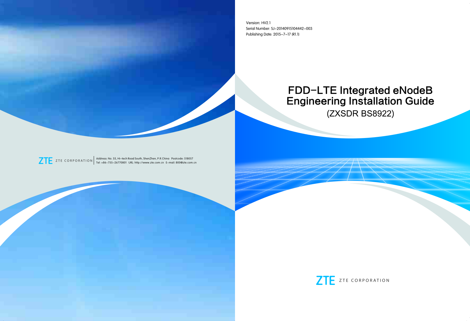 ZTE BS8922L1700 User Manual