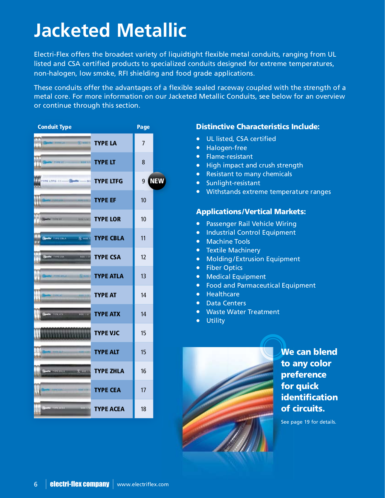 Electri-Flex LA, LT, LTFG, EF, LOR General Product Line Information