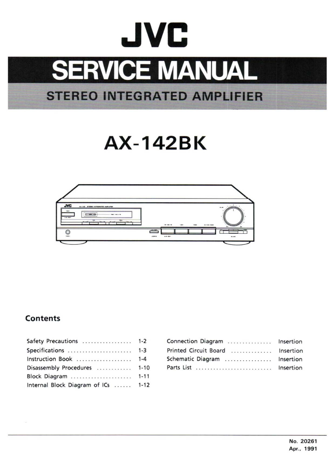 Jvc A-X142-BK Service Manual
