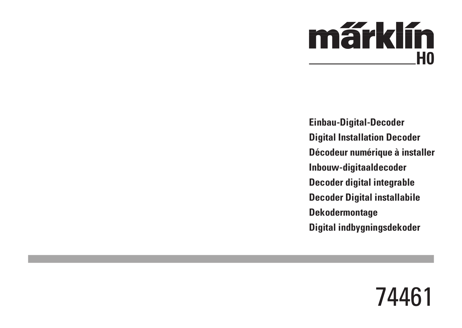 Märklin 74461 User manual - ManualMachine.com