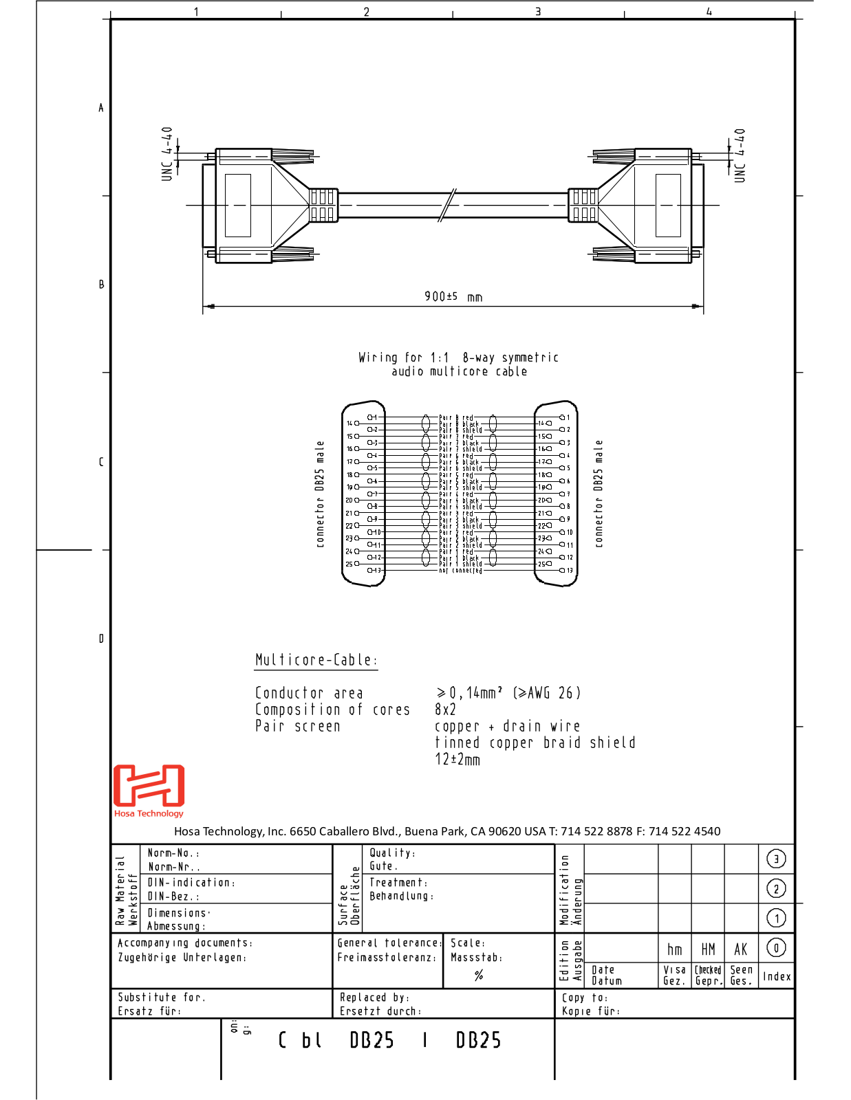 Hosa DBD-310, DBD-315, DBD-305, DBD-301.5, DBD-303 DBD-300 Specs