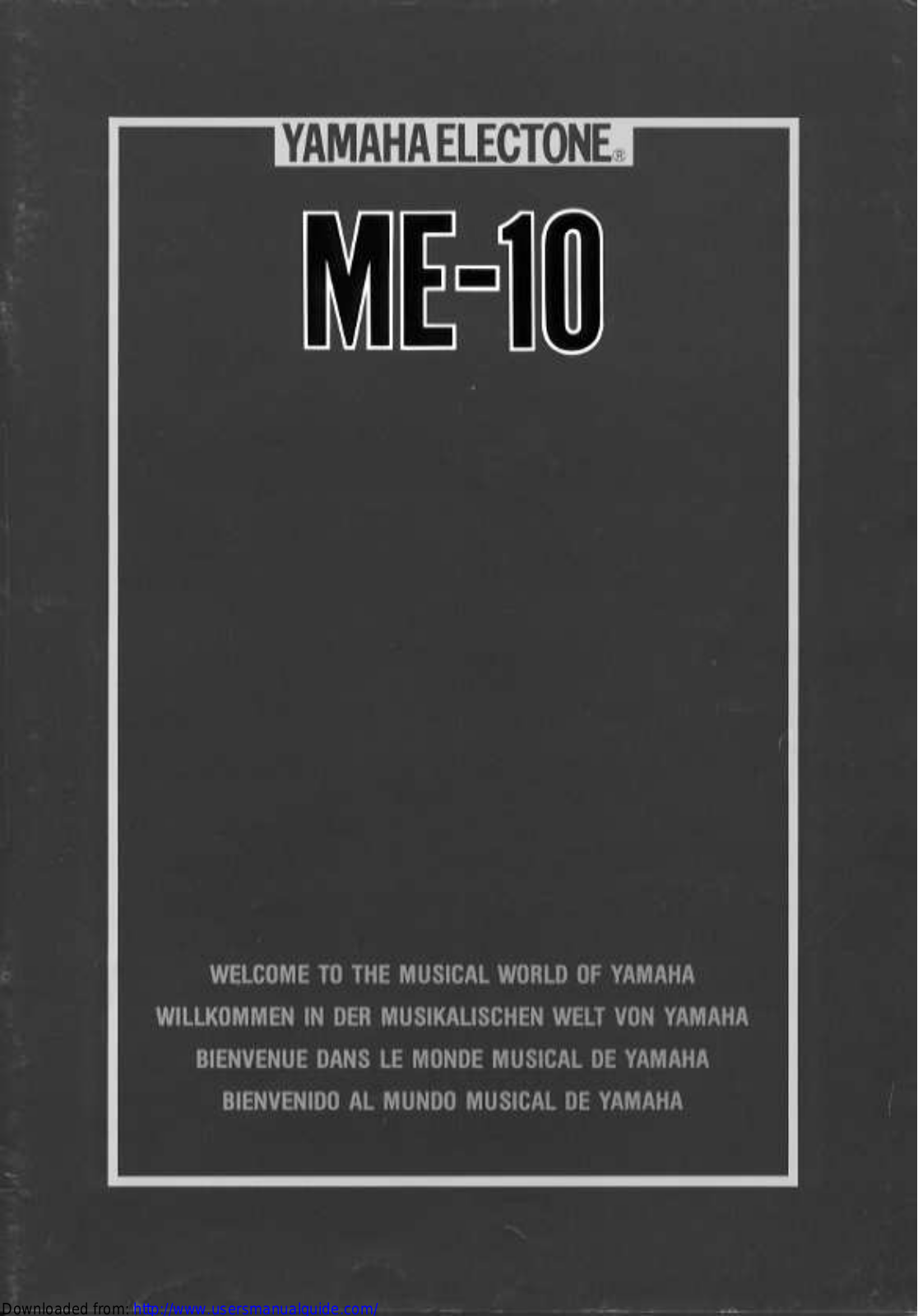 Yamaha Audio ME-10 User Manual