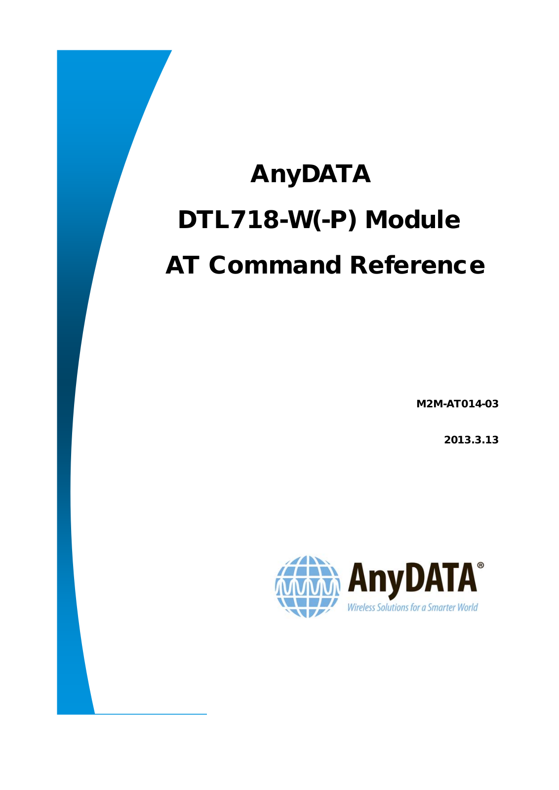 AnyDATA WDTL718 W User Manual - ManualMachine.com