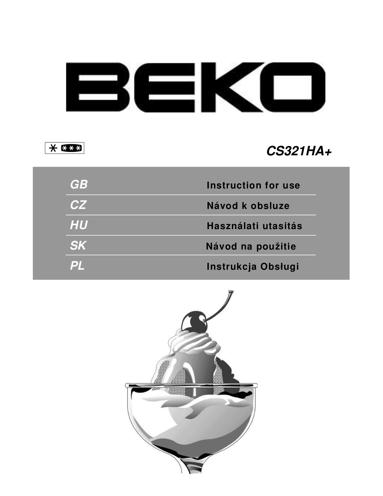 Beko CS 321HA PLUS User Manual