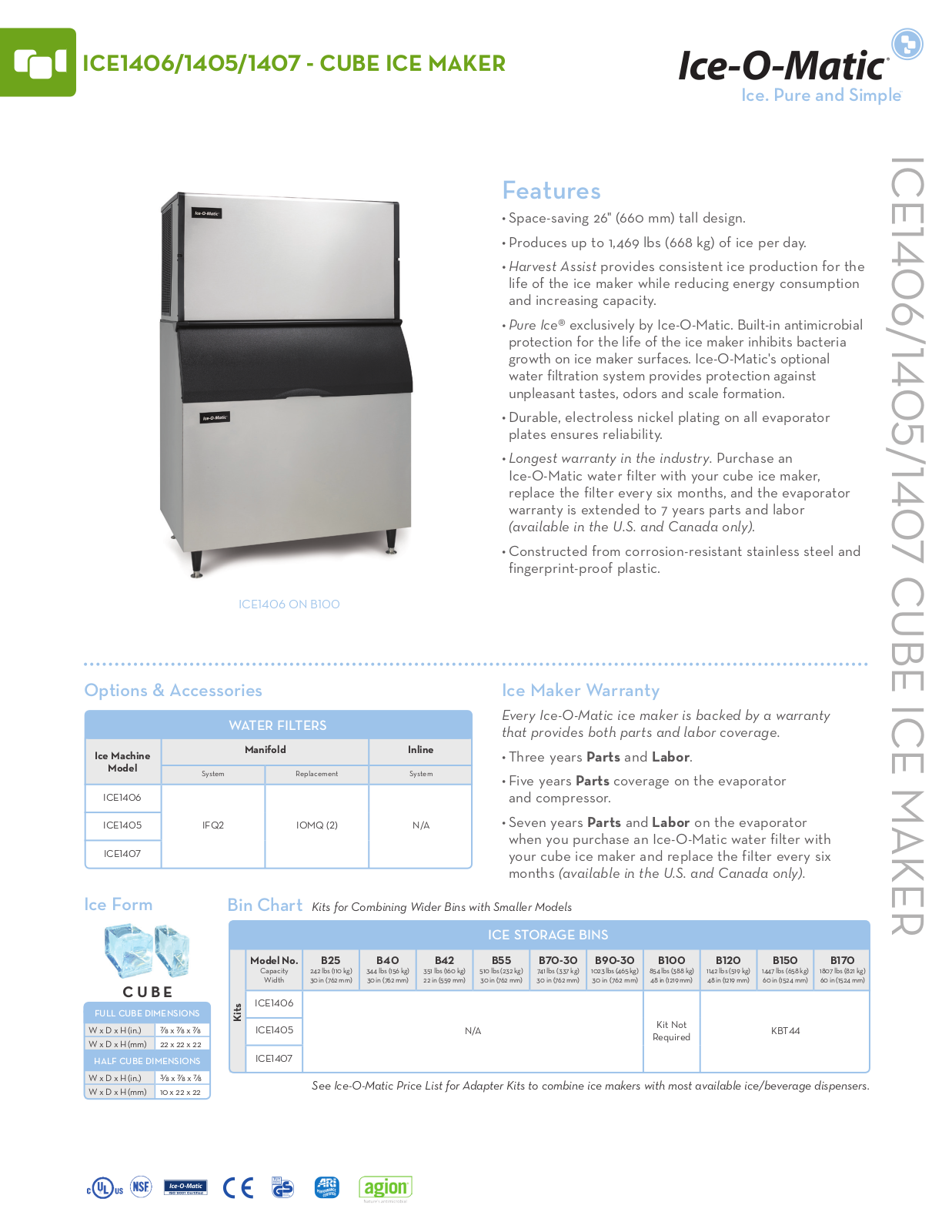 Ice-O-Matic ICE1405A User Manual