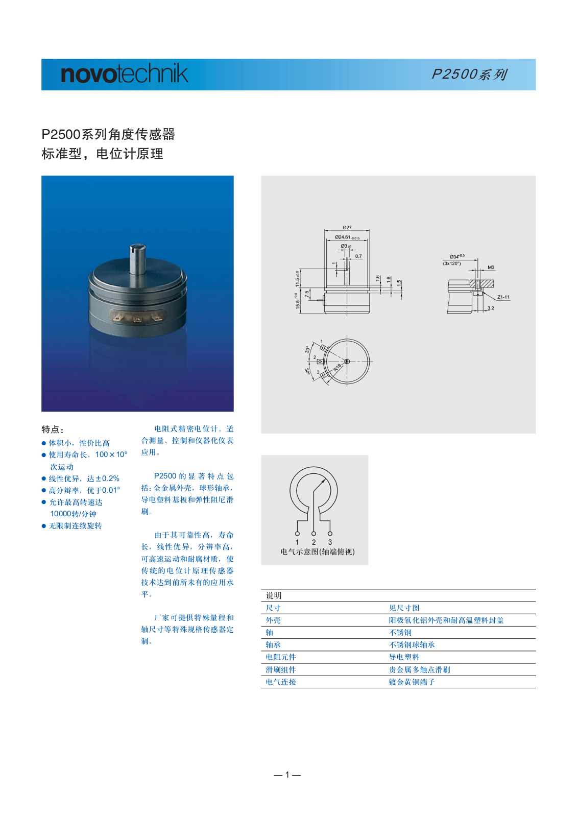 novotechnik P2500 User Manual