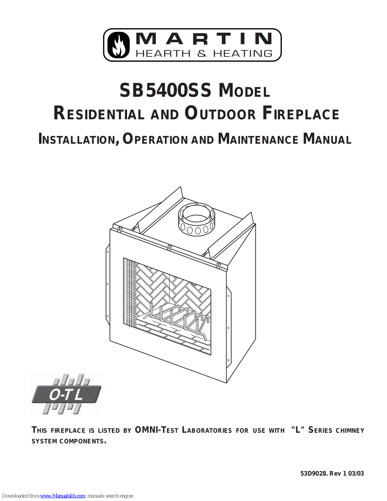 Martin SB5400SS Maintenance Manual