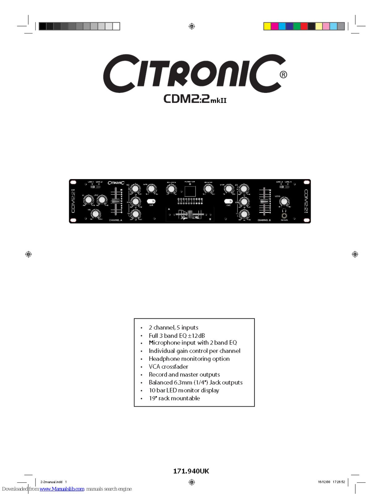 Citronic CDM2:2 (MKII Specification