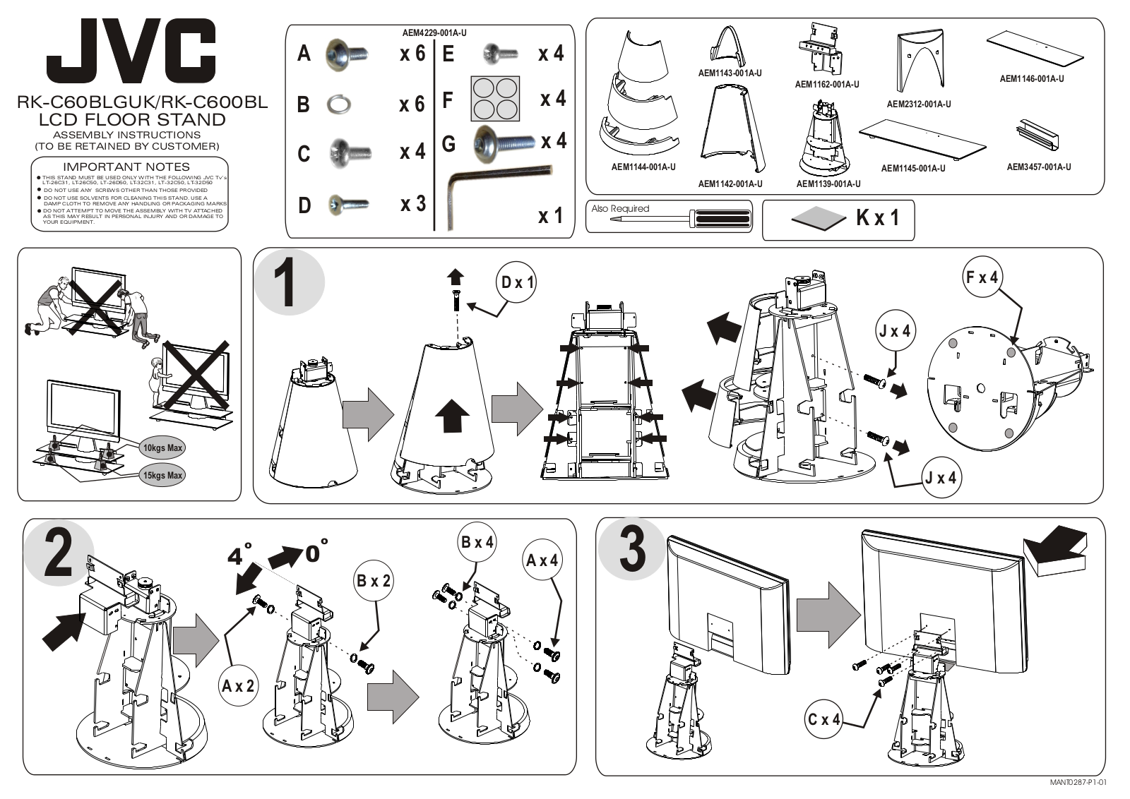 JVC RK-C600BL, RK-C600BLG, RK-C60BLGUK User Manual