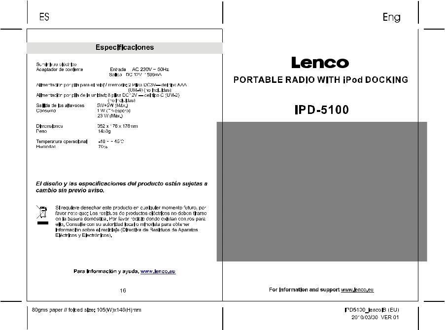 Lenco IPD-5100 User Manual