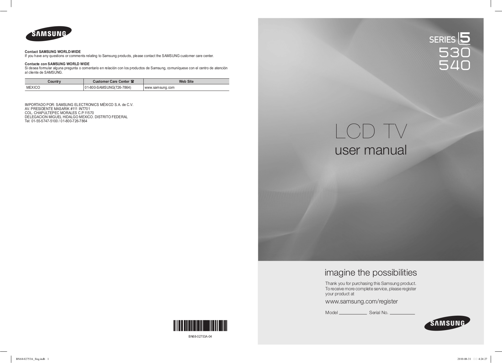 Samsung LN46C540F2F User Manual