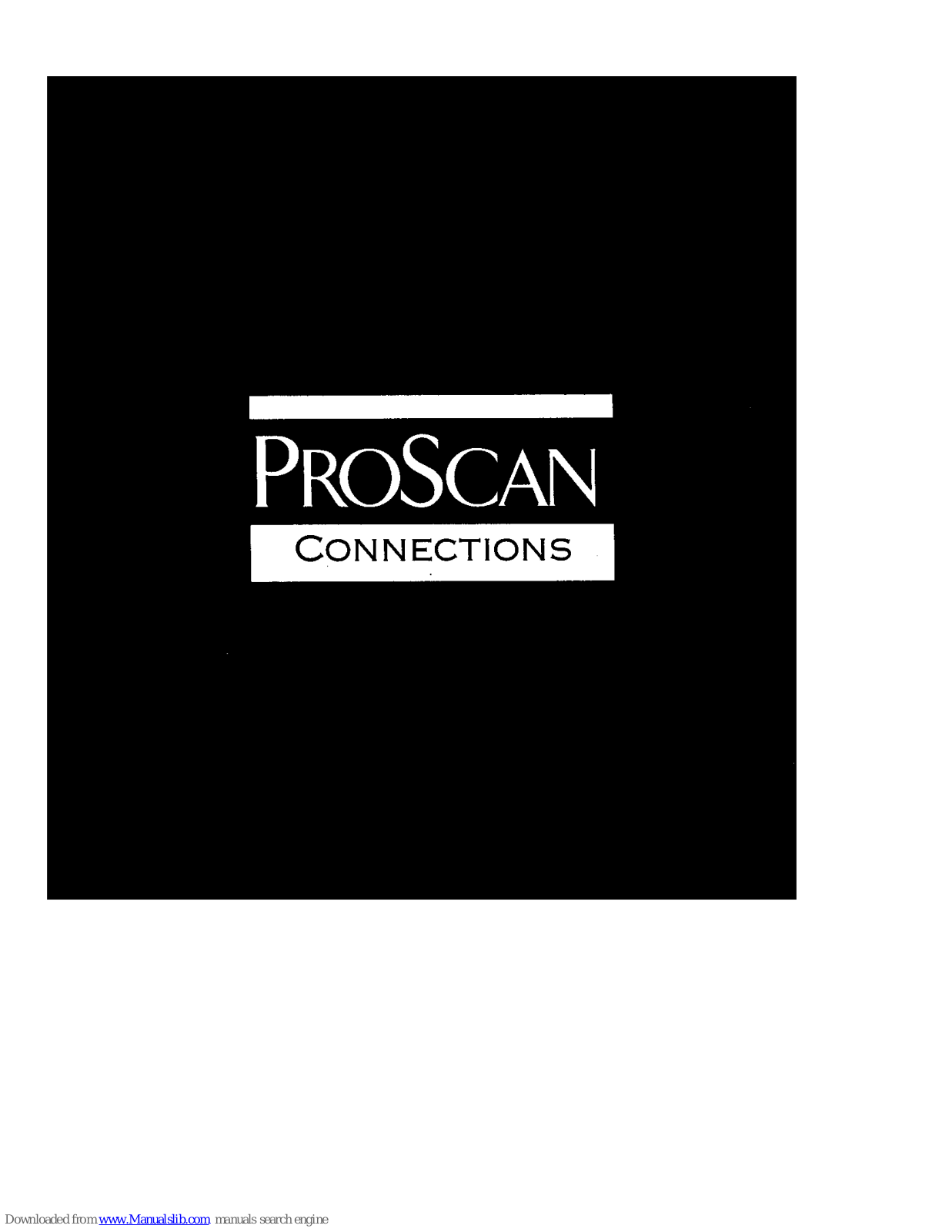 ProScan PS56659, PS32109, PS36109, PS27115 Connection Manual - ManualMachine.com