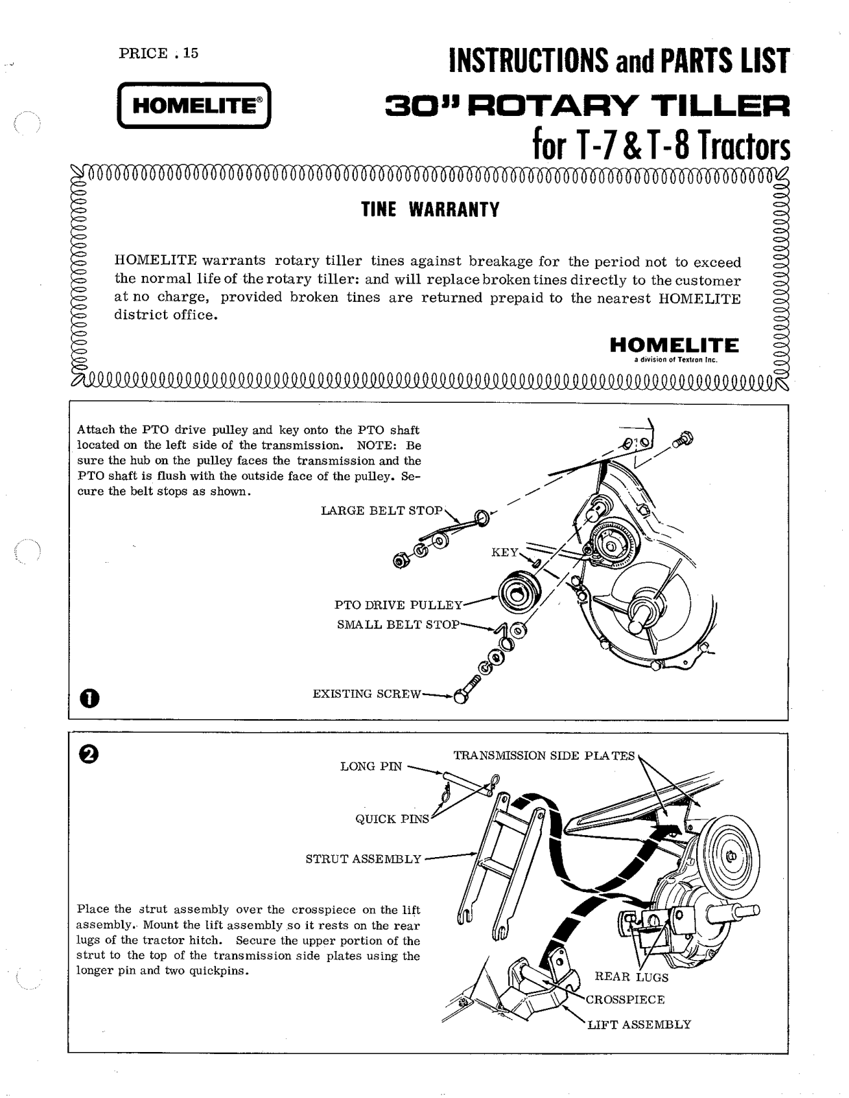 Homelite T-7, T-8 User Manual