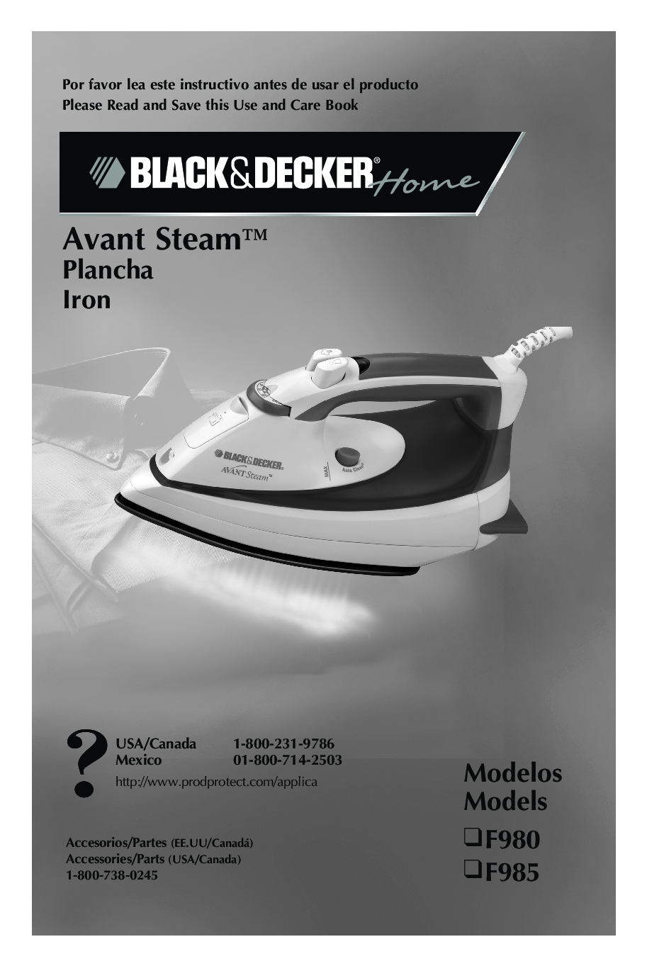 Black & Decker F980, F985 User Manual