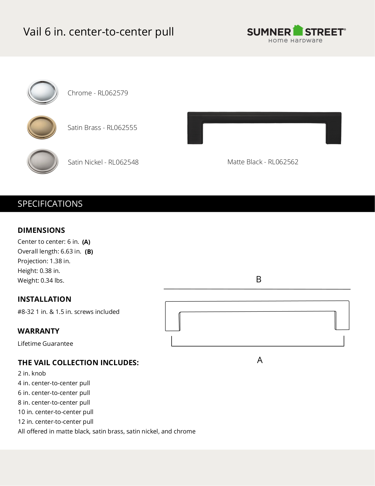 Sumner Street Home Hardware CTHD1197 Specifications - ManualMachine.com