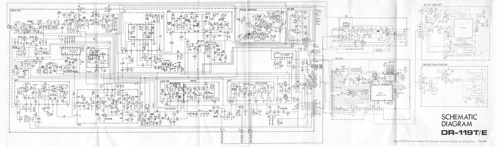 Alinco DR-119 Schematic