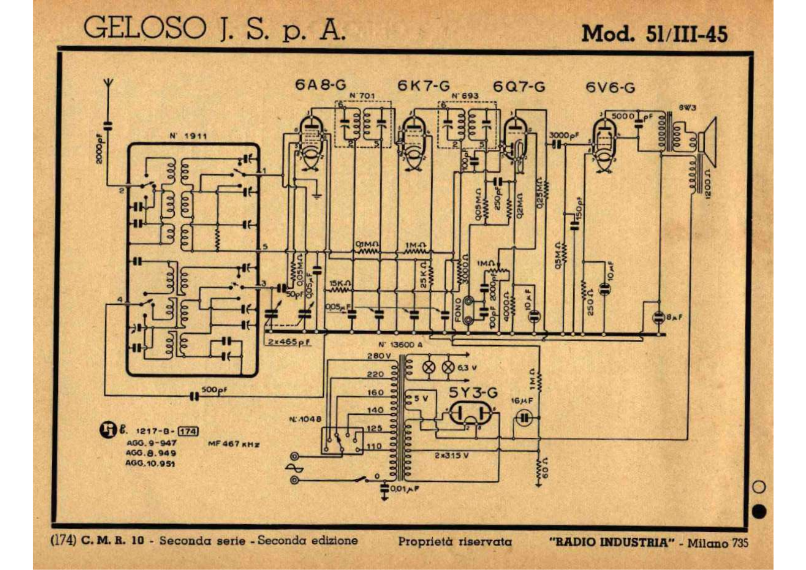 Geloso 51 iii, 45 2 schematic - ManualMachine.com
