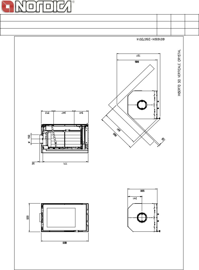 La Nordica Nordica Inserto 50 Verticale Crystal BII Ventilato Datasheet