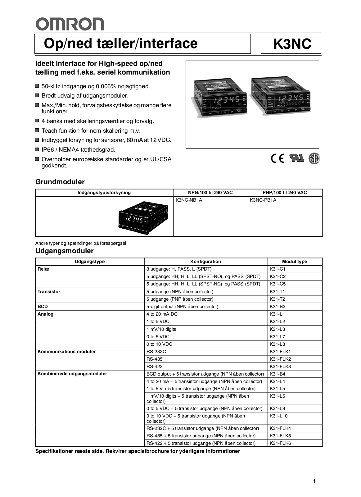 Omron K3NC DATASHEET