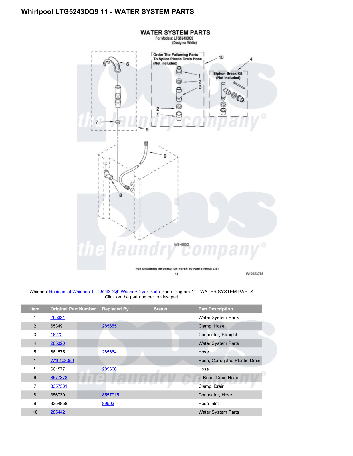 Whirlpool LTG5243DQ9/Dryer Parts Diagram