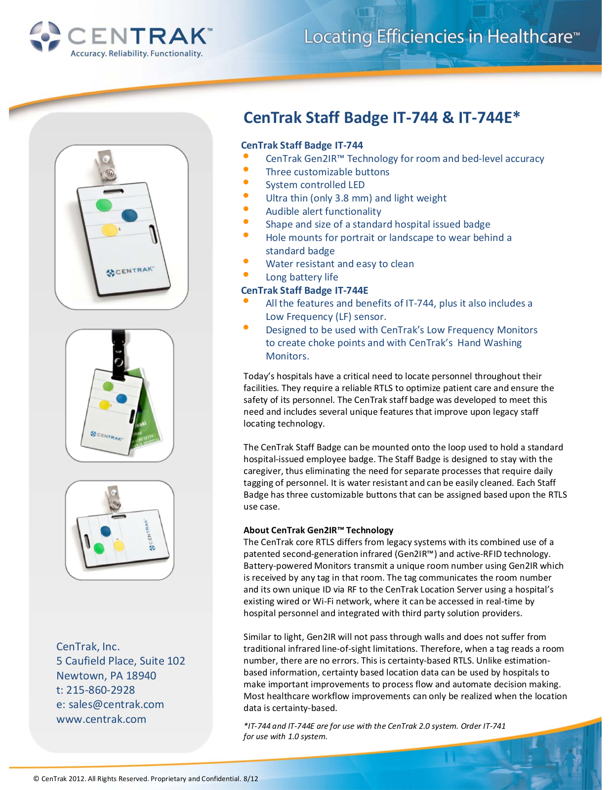 Centrak IT744E User Manual