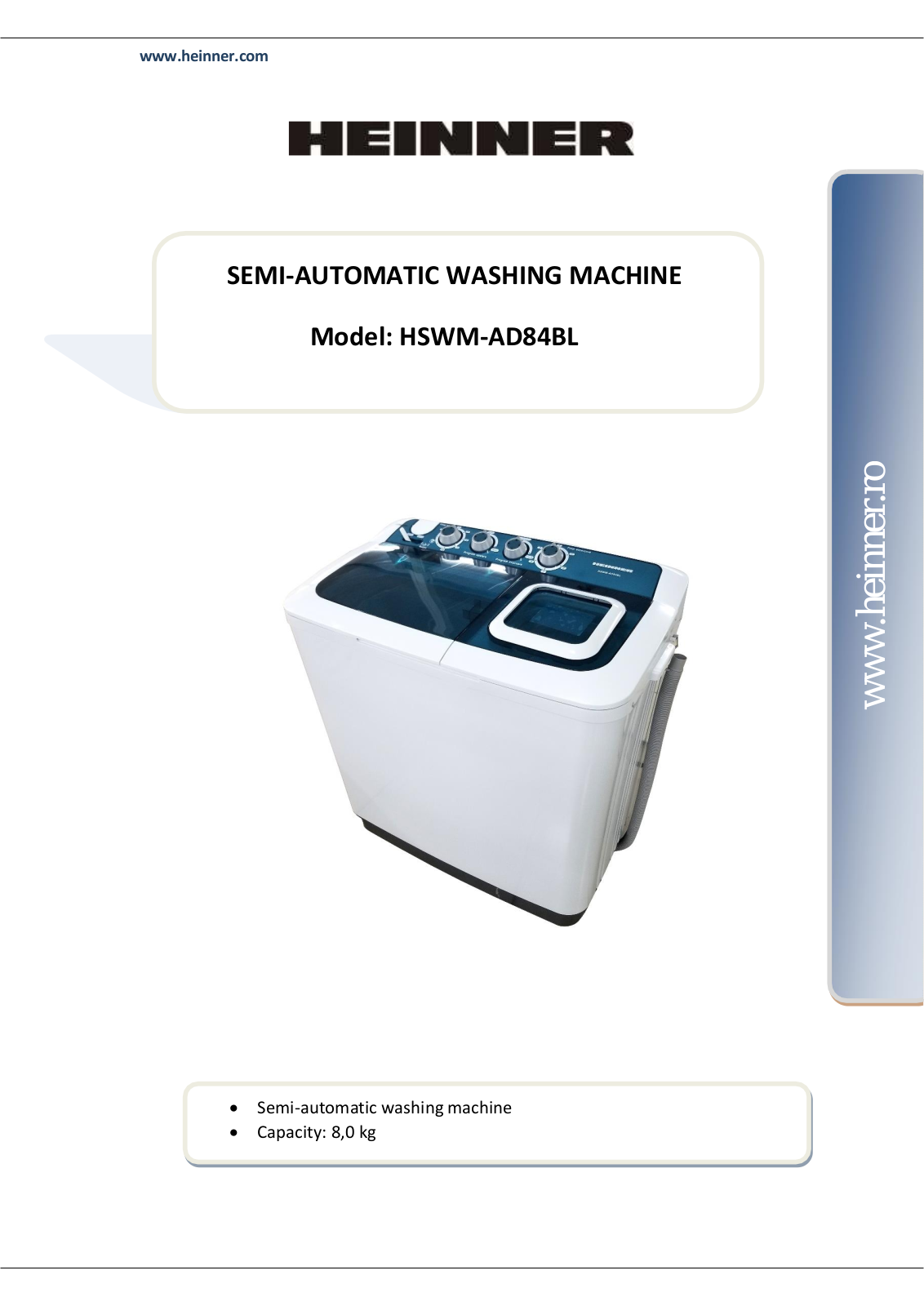 Heinner HSWM-AD84BL User guide - ManualMachine.com