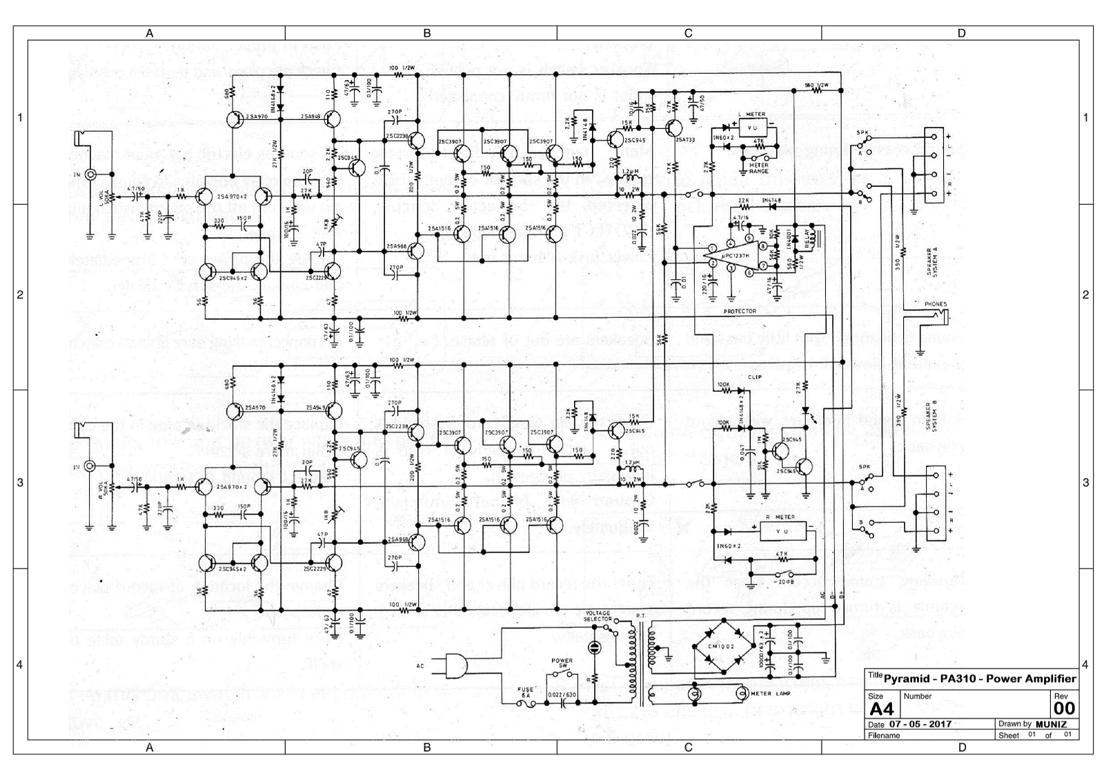 Pyramid PA310 Schematic