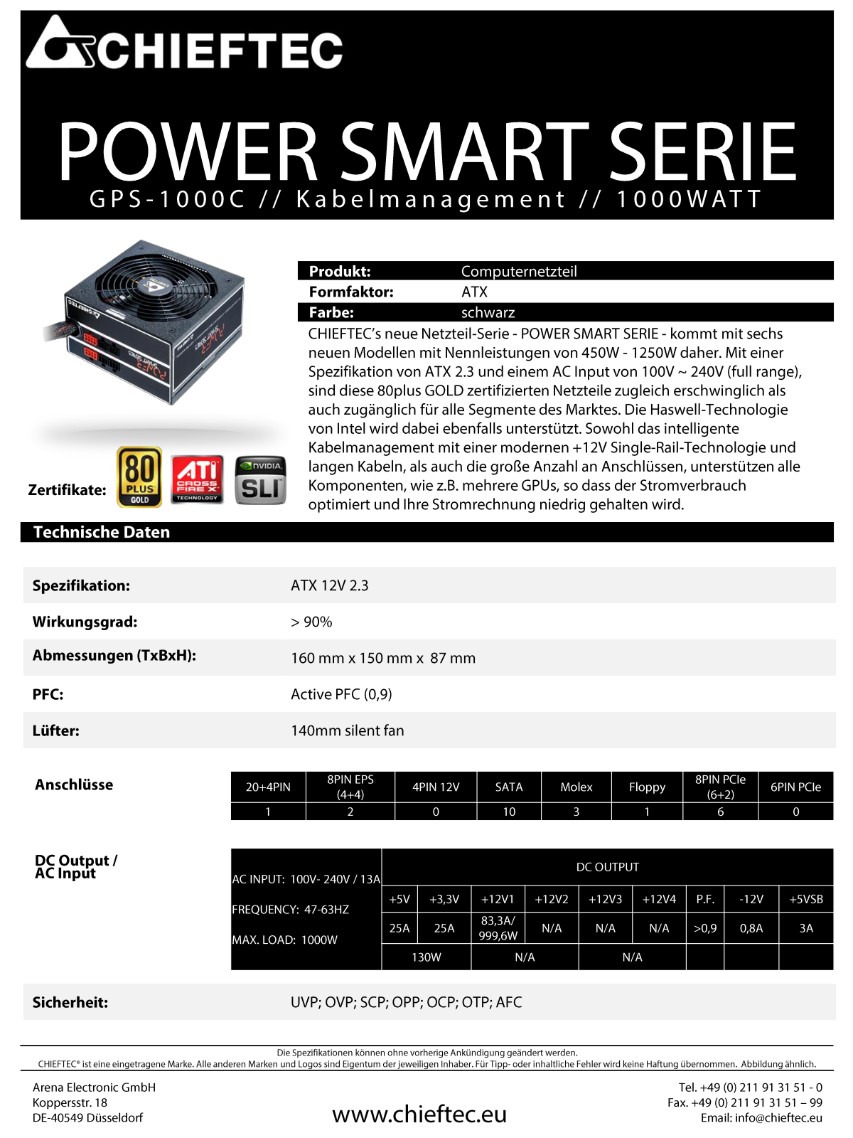 Chieftec GPS-1000C User Manual