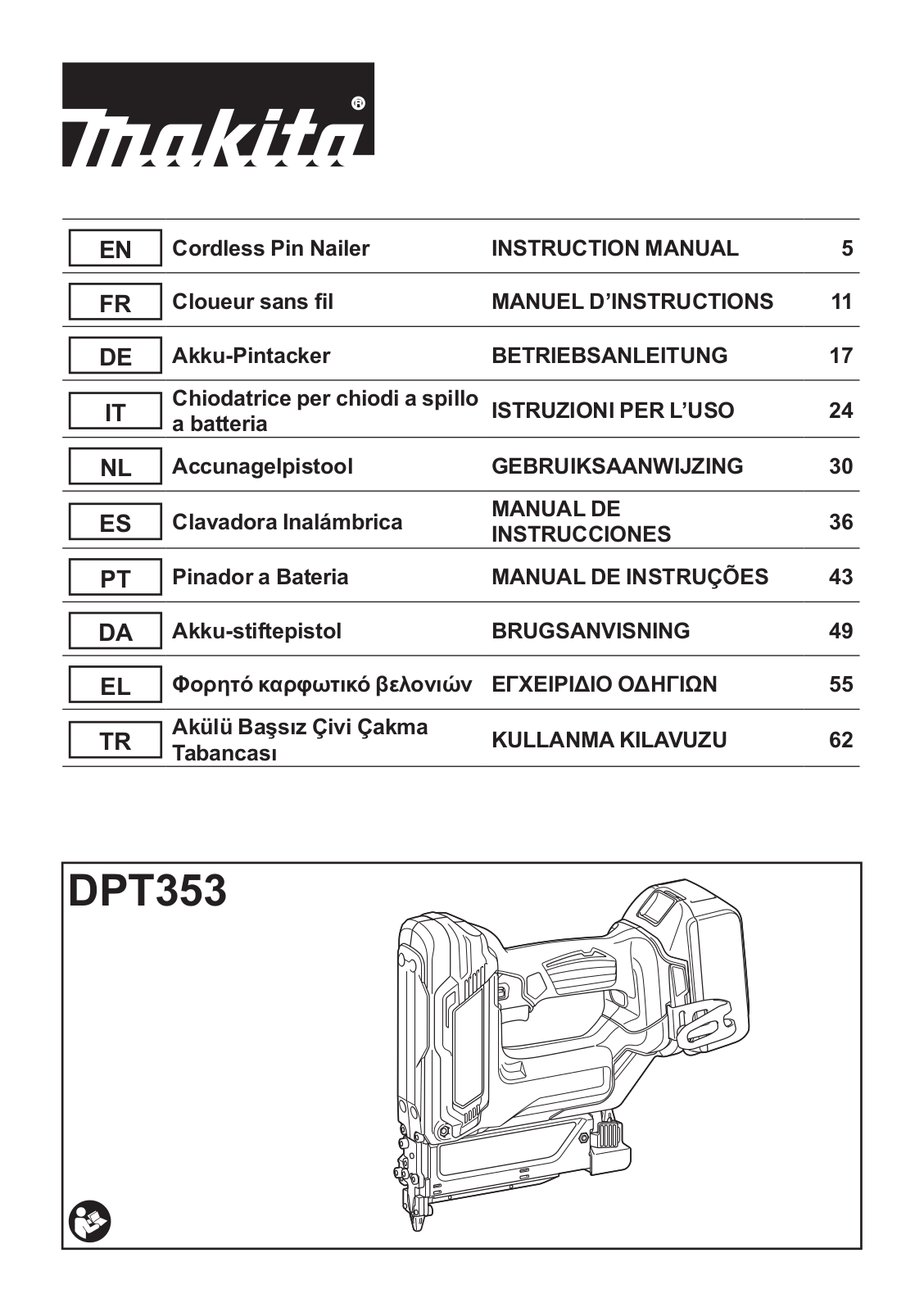 Makita DPT353RFJ User Manual