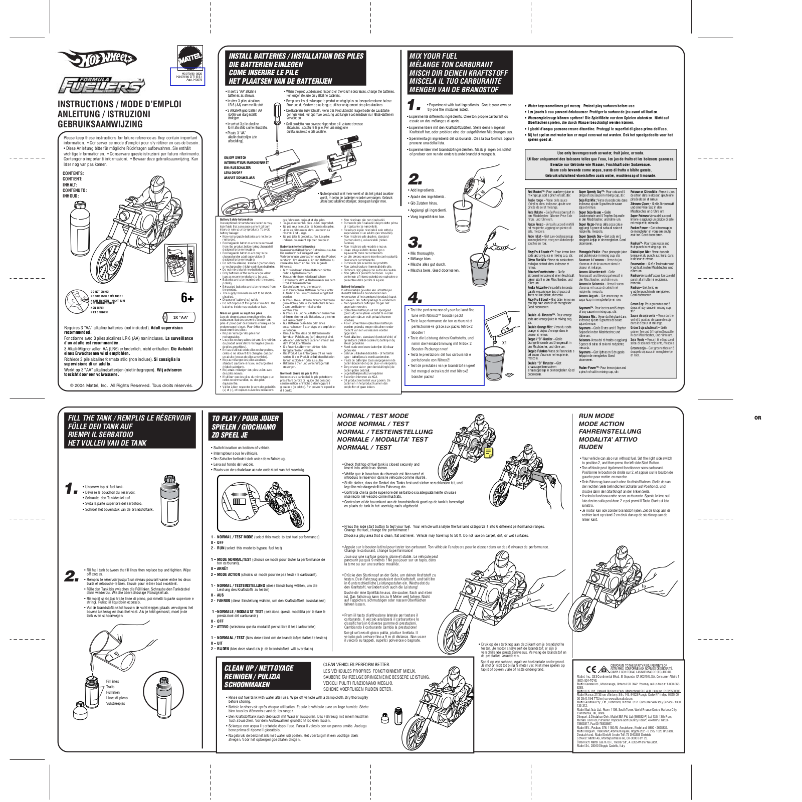 Fisher-Price H3079 Instruction Sheet