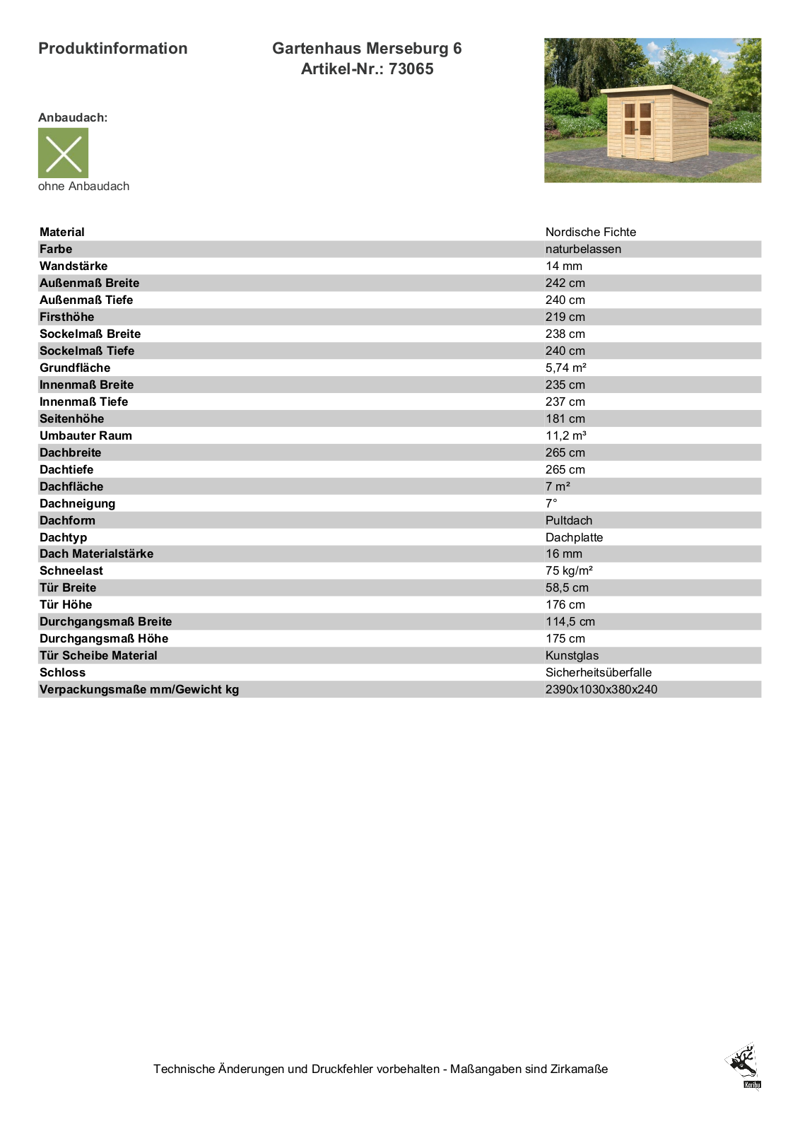 Karibu 73065 User Manual